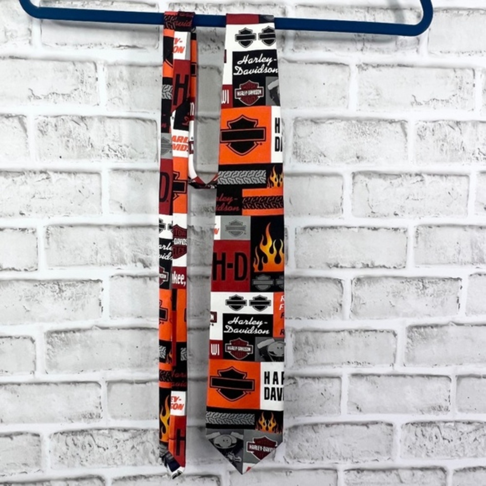 🏍️|•HARLEY-DAVIDSON•| Ralph Marlin Biker Neck Tie🏍️